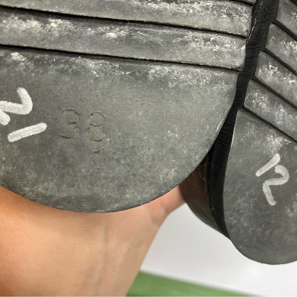 Antenora black 2 strap sandals slides bling buckles size 38 - Picture 7 of 7